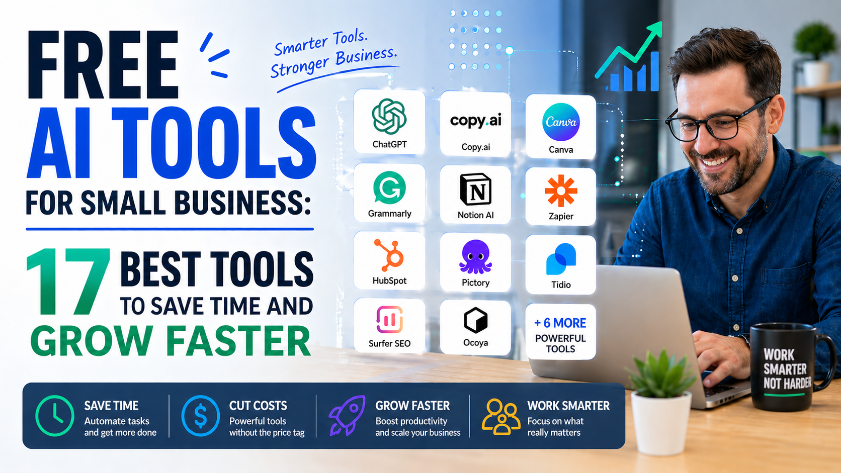 Free AI Tools for Small Business: 17 Best Tools to Save Time and Grow Faster